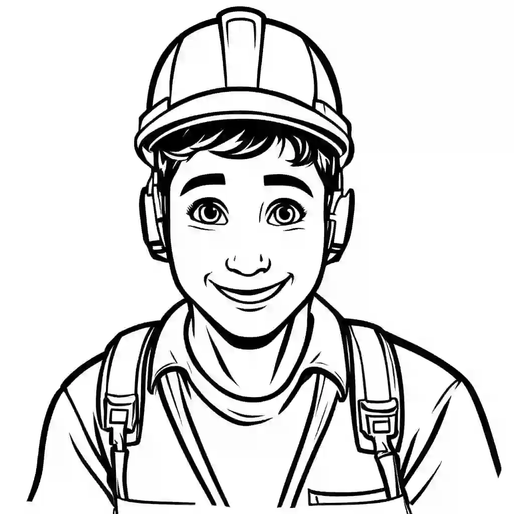 Painter coloring pages